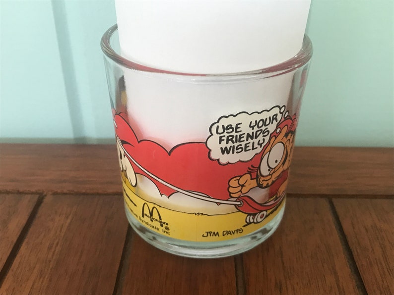 1978 Mcdonalds Jim Davis Garfield Glass Mug Odie Pulling - Etsy