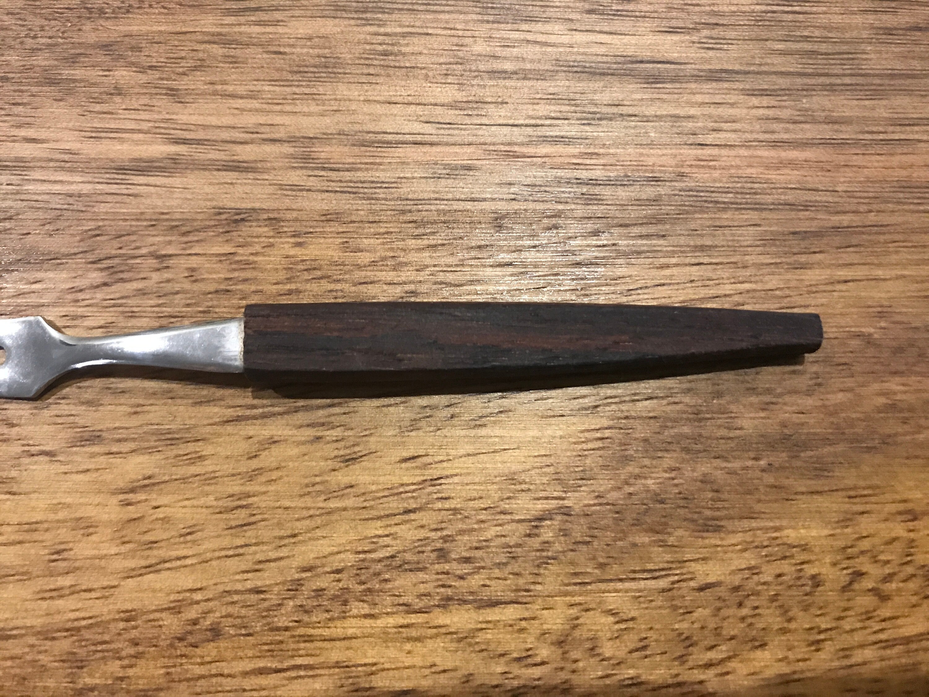 Mid Century Wood Handle Silverware / Flatware Petite Etsy