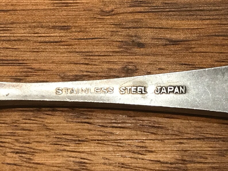 Mid Century Flower Handle Stainless Steel Japan Flatware / Etsy