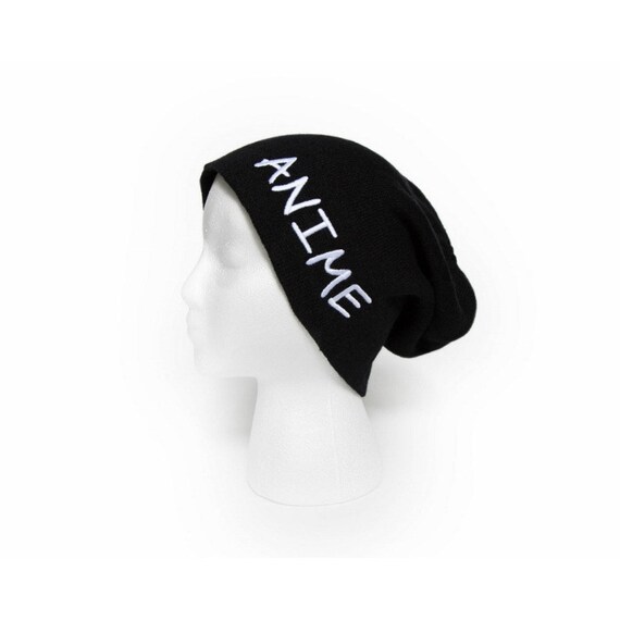 Anime Anime Beanie Anime Gifts Anime Slouchy Beanie Etsy
