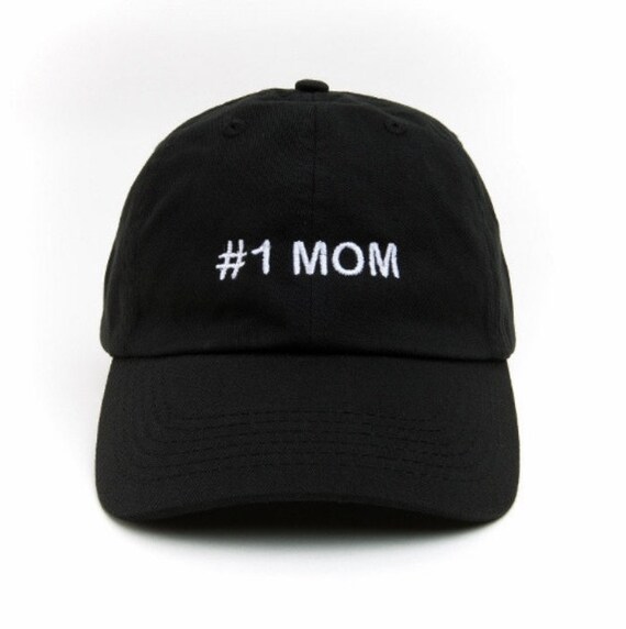 #1 DAUGHTER 100/% COTTON BASEBALL CAP WITH TEXT EMBROIDERED