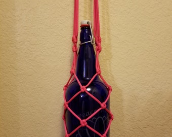 550 paracord water bottle sling beverage holder over etsy