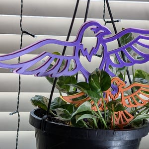 Shadow Wing Plant Trellis – Layered Bird of Prey Garden Support – Gothic Climbing Trellis