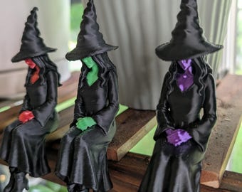 Witch Shelf Sitter | Colorful Witch Decor | Halloween Shelf Decor | Gothic Home Accent | Witch Lover Gift