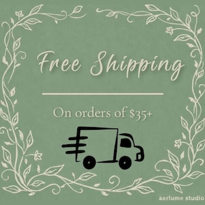 Aerlume Studio free shipping on Etsy orders of $35 or more