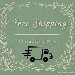 Aerlume Studio free shipping on Etsy orders of $35 or more
