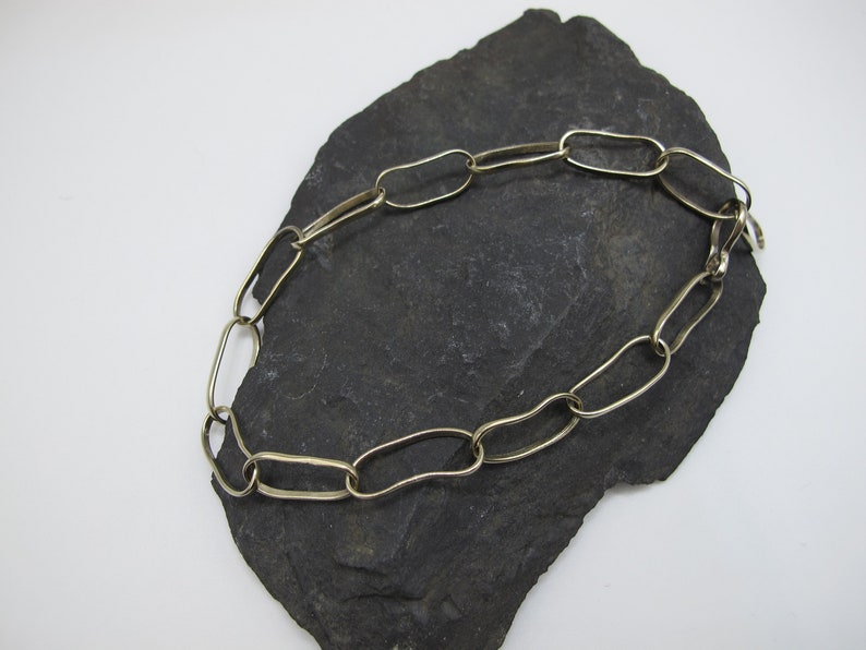 Made to Order Unisex Gift Elegant Man Birthday Gift Big Links Alpaca Artisan Unisex Bracelet Man Handmade Chain Bracelet