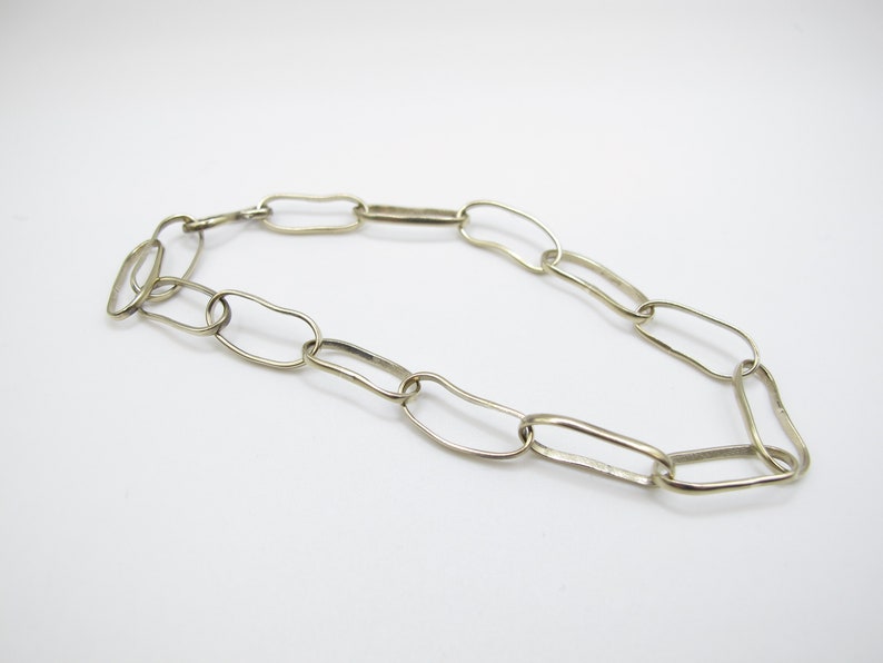Made to Order Unisex Gift Elegant Man Birthday Gift Big Links Alpaca Artisan Unisex Bracelet Man Handmade Chain Bracelet
