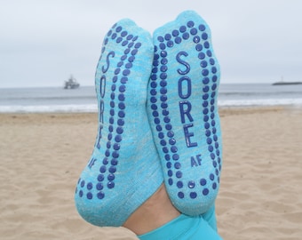 Sore AF Sticky Socks for Barre, Pilates, Yoga