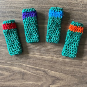 Crochet Teenage Mutant Ninja Turtles Popsicle/Squeeze Yogurt Holder (4 pack)