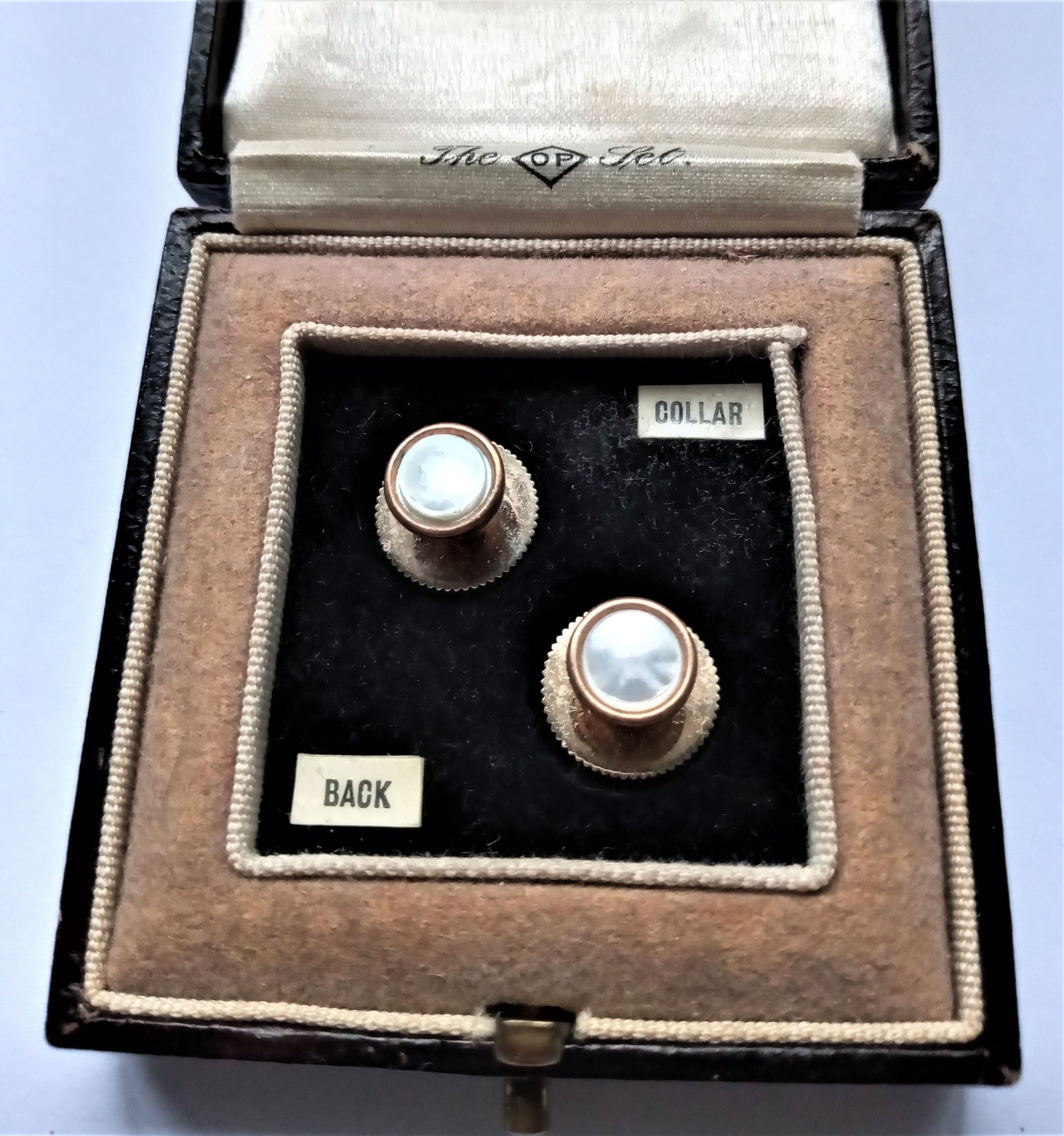 Antique Dress Collar Studs 18ct Gold 