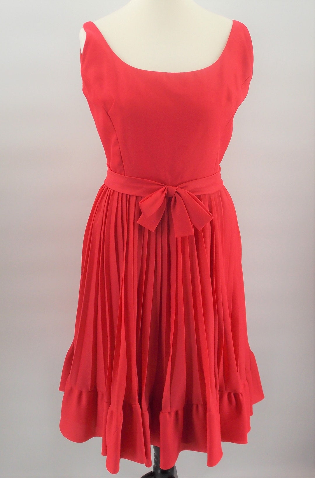 Vintage 1960's Dress, 1960's Dress, Cocktail Dress, Party Dress, Coral
