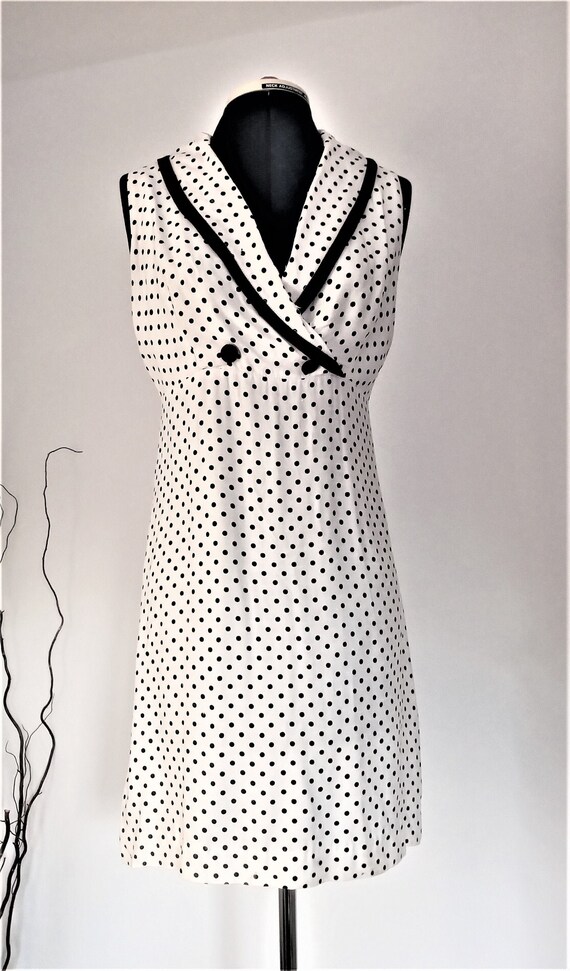 Vintage Radley Dress, 1960's Dress, Black and Whit