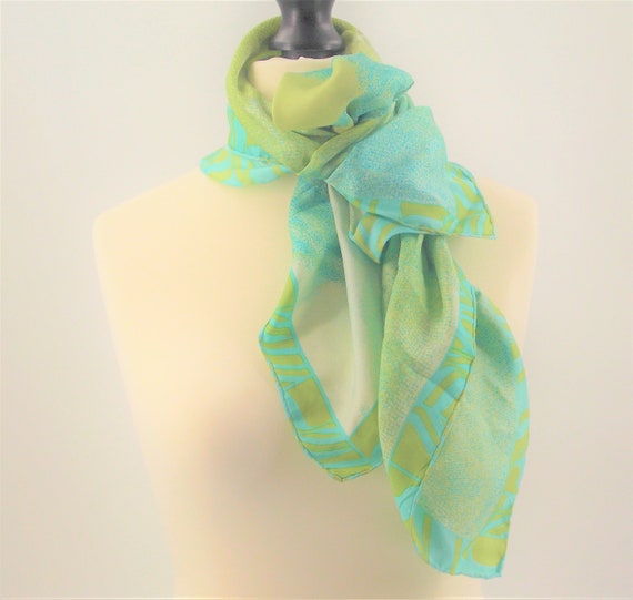 Vintage 1960's Scarf, Guy Laroche Scarf, 100% Sil… - image 1