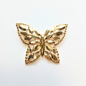 Vintage 1960&#39;s Trifari Brooch, Trifari Brooch, 1960&#39;s Butterfly Brooch, Large Brooch, Gold Tone Brooch, Moth Brooch, Sixties, Insect Brooch
