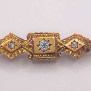 Victorian 1800&#39;s Pinchbeck Brooch, Paste Gem Brooch, 1800&#39;s Brooch, Antique Brooch, Sweetheart Brooch, Love Token Brooch, Victorian