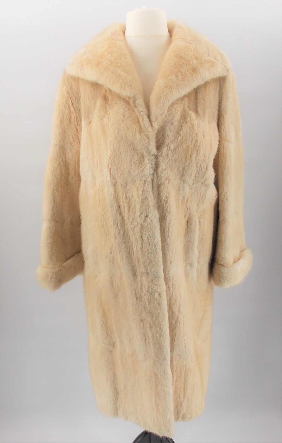 Vintage 1950's Blonde Mink Coat, Tourmaline Honey Blonde Coat, 1950's