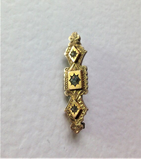 Victorian Brooch, Pinchbeck Brooch, Paste Gem Broo