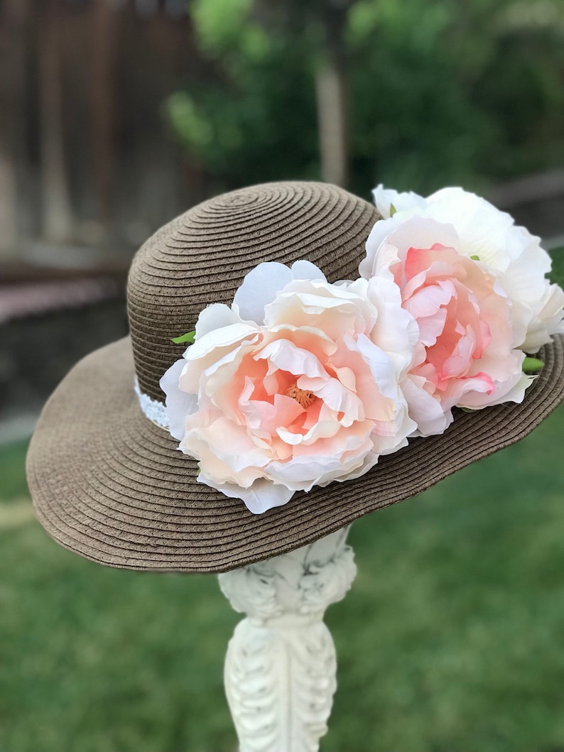 floral hats Tea party hats Kids Sun Hat