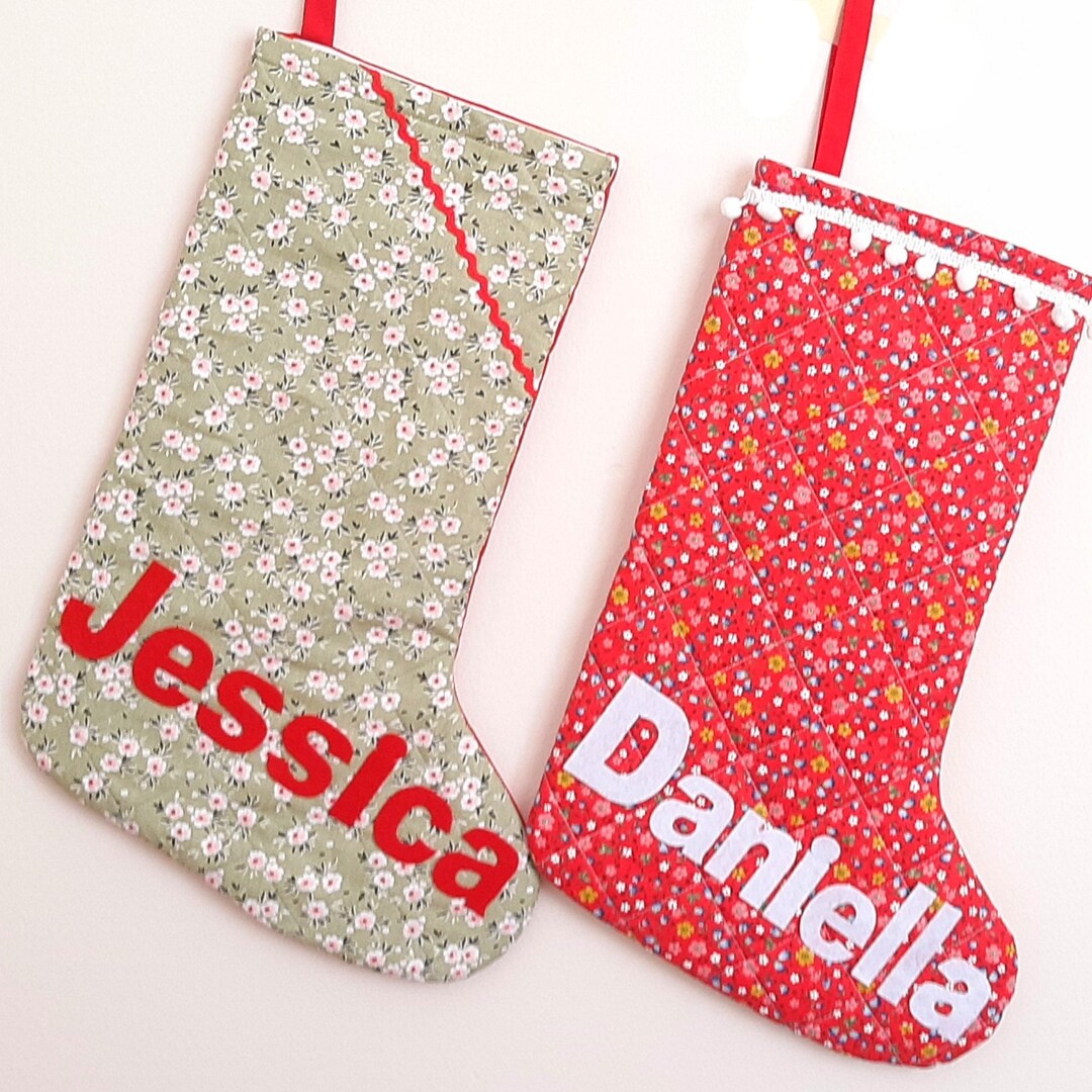 Personalized Large Christmas Stocking Handmade Quilted Etsy personalized-large-christmas-stocking-handmade-quilted-etsy