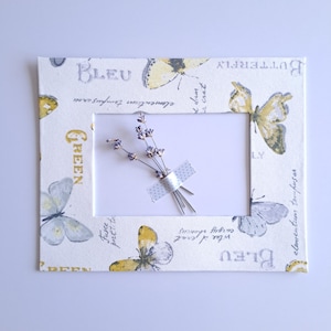Butterfly Photo Frame Mat – Handmade Fabric Photo Mat Board - Fabric Mat for Framing