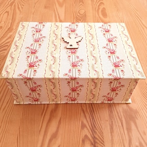 Fabric Keepsake Box, Makeup Box, Memory Box, Decorative Storage, Bathroom Decorative, Trinket Box, Sewing Box, Bedroom Organizer, Photo Box