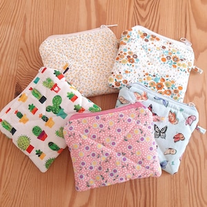 Mini monedero, cartera de algodón floral, pequeño regalo, regalo para profesores