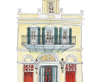 Latrobe's New Orleans- Vintage Classic New Orleans- Watercolor Giclée Print
