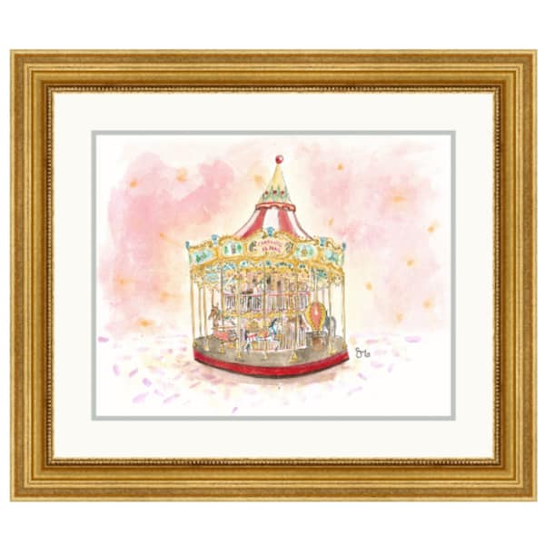 Carrousel de Paris-  Fine art Giclée Watercolor print- Parisian Carrousel Painting- Merry go round- Circus - Carnival Painting