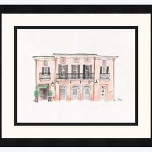 Brennan's French Quarter New Orleans Watercolor Giclée Print