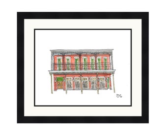 Arnaud's- French Quarter Architecture Watercolor Giclée print- New Orleans French Quarter Painting