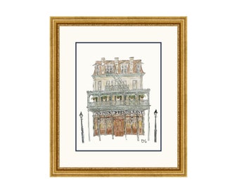 Antoine's New Orleans Watercolor Giclée Print- New Orleans French Quarter - Antoine's Restaurant