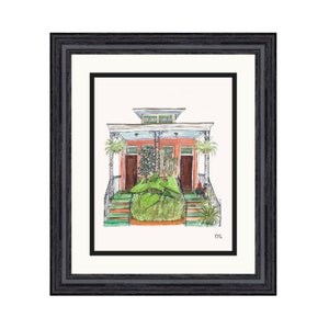 There is a house in New Orleans- Fine art Giclée watercolor print/ Shotgun Series- Rooster