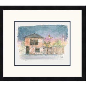 Bacchanal- New Orleans Giclée Watercolor Print- Bacchus, New Orleans Painting- Wine Bar in New Orleans