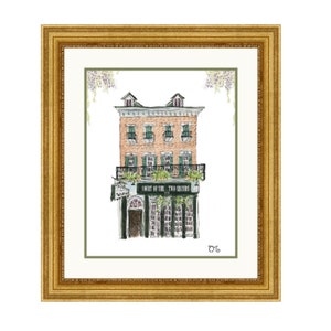 Court of the Two Sisters- New Orleans French Quarter Architecture Watercolor Giclée Print