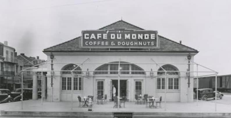 Vintage Café du Monde Watercolor Giclée Print- New Orleans French Quarter image 3