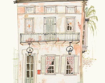 Race and Religious New Orleans Watercolor Giclée Print