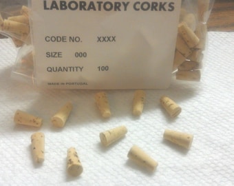 Fits 1-1//16/" Large End ID CORK Tapered Push-In 5 Round Cork Plugs, Size 11