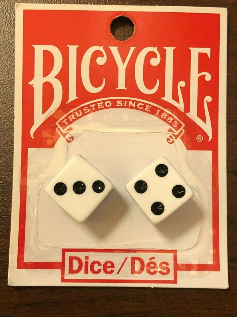 Dice Set of Two 7/11 Bicycle Dice Company White & Black Etsy