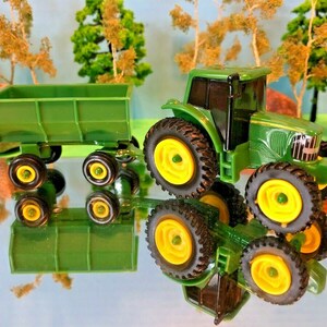 JOHN DEER FARM SET ERTL 1/64 SCALE~ ~TRACTOR WITH FARM MACHINERY~4 PIECE SEALED! 