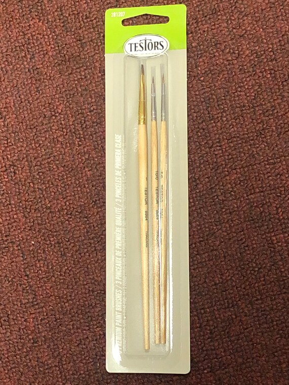 Testors 3 Premium Paint Brushes 2 Round 10/0 & 5/0 Etsy