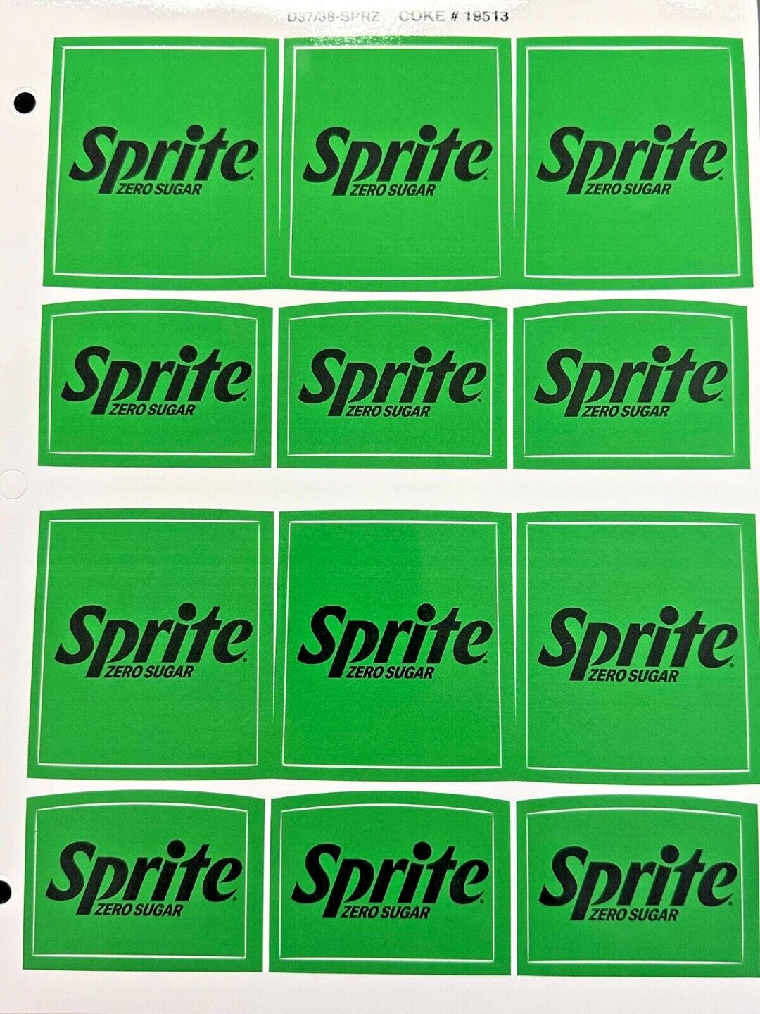 Decal Sprite Zero Lev Front & Back 6/sheet D37/38-DSZ-3 - Etsy