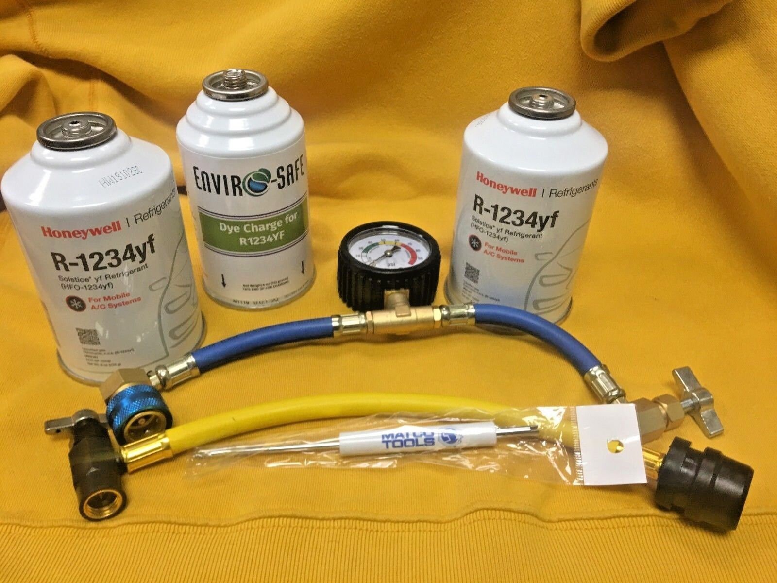r1234yf Refrigerant Honeywell 2 8 oz Cans Dye Charge Etsy