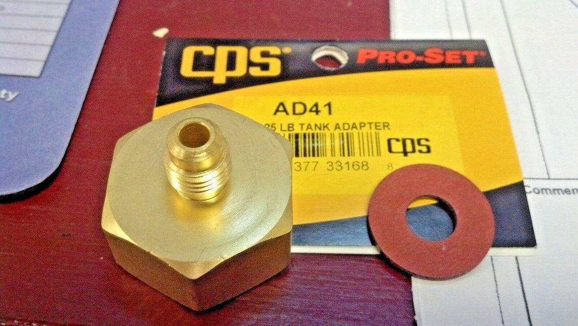 Refrigerant Large Tank Adapter W/gasket 1/4 Male Flare Etsy