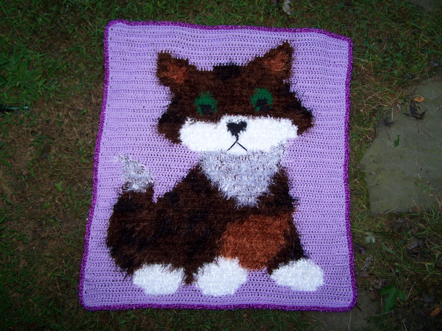 Kitten Crochet Pattern Kitten Blanket Pattern Etsy