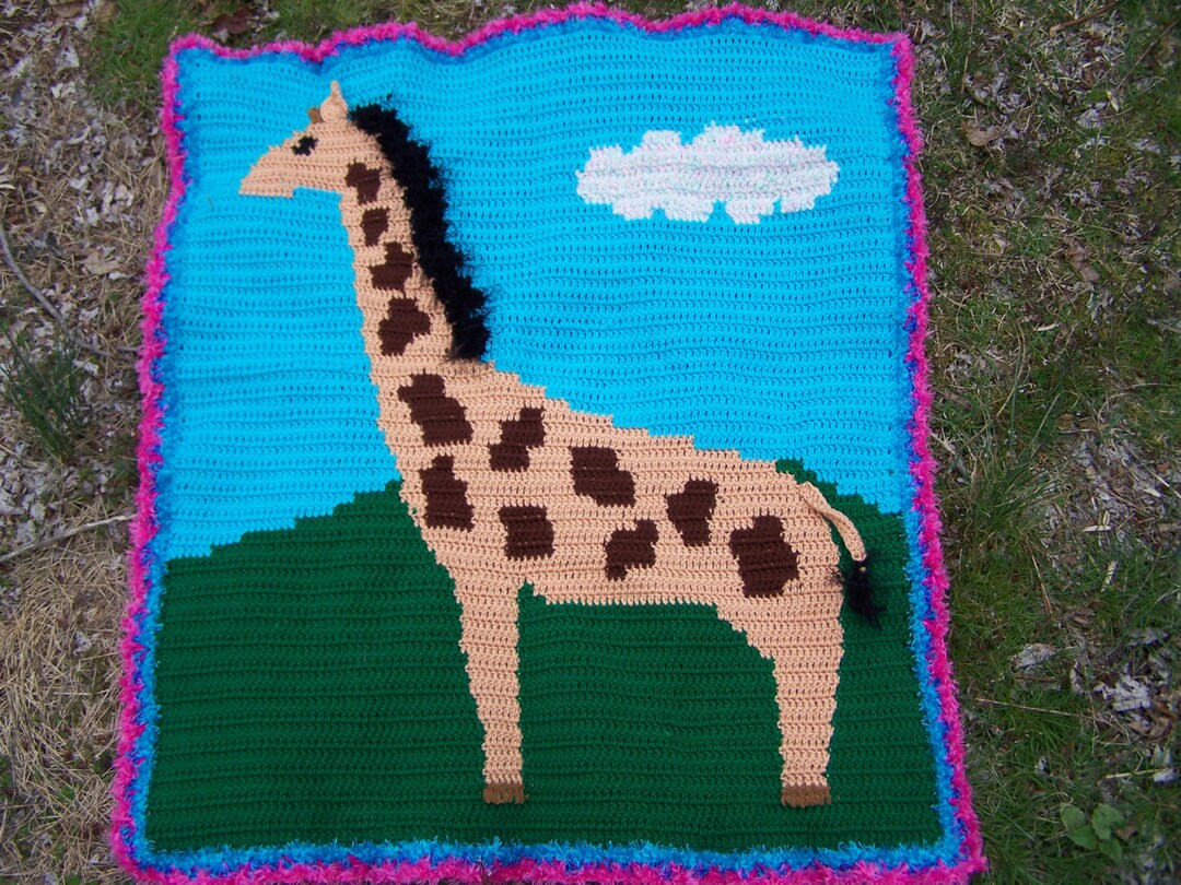 Giraffe Crochet Pattern Giraffe Baby Blanket Pattern Giraffe Afghan Etsy Canada