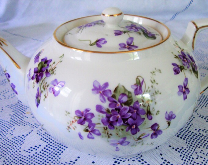 HAMMERSLEY VICTORIAN VIOLETS Teapot Rare Superb Condition Etsy
