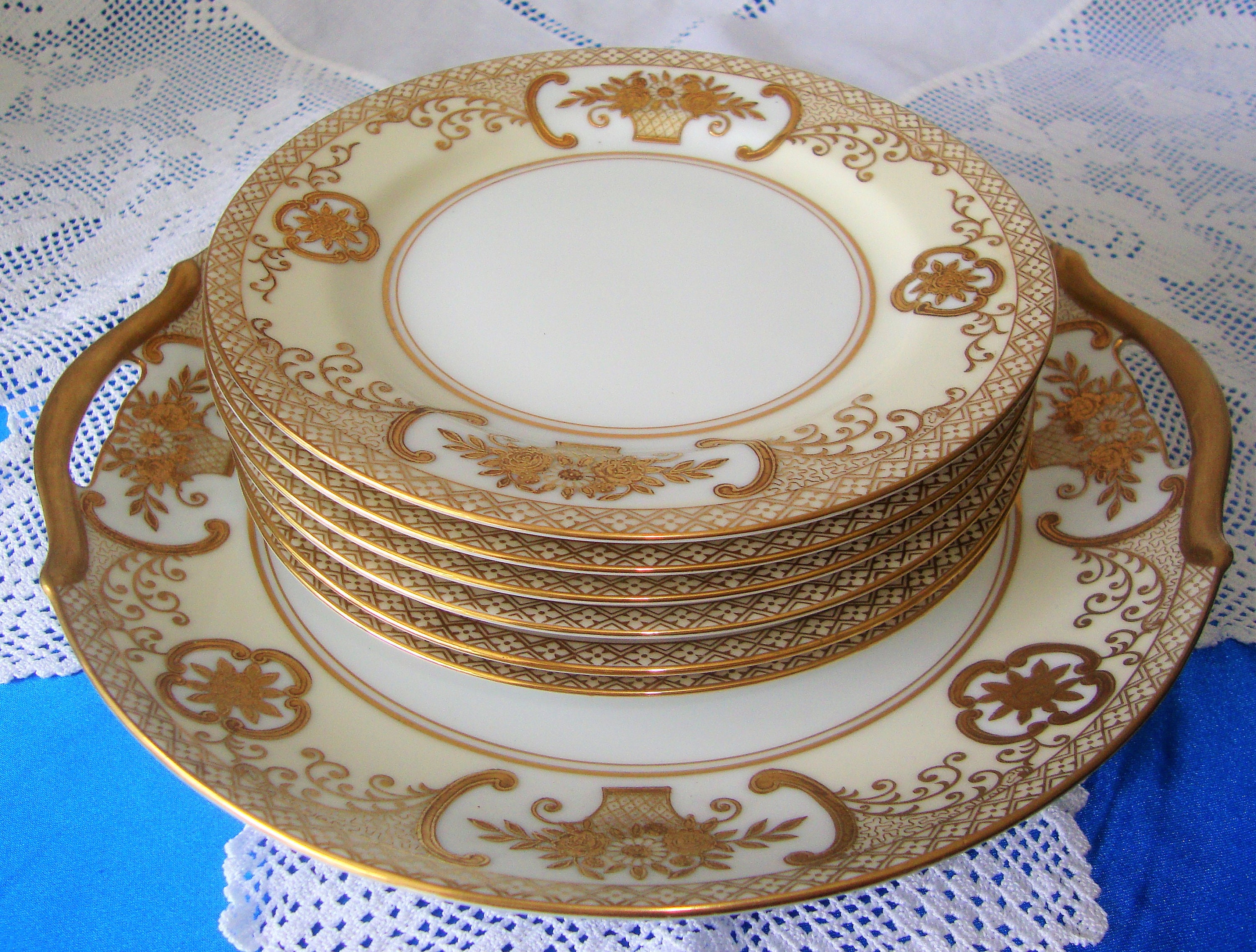 NORITAKE FLOWER BASKET Tea Set Set 22 Pieces Kumari Mark Etsy