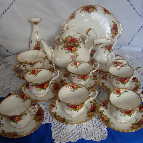 Royal Albert Old Country Roses Tea Set Exquisite A Must for Etsy