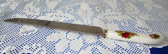 Royal Albert Old Country Roses Cake Gateau Stand Knife Etsy